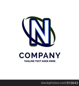 N Company Name Design. Logo Template. Brand Name template Place for Tagline. Creative Logo Design