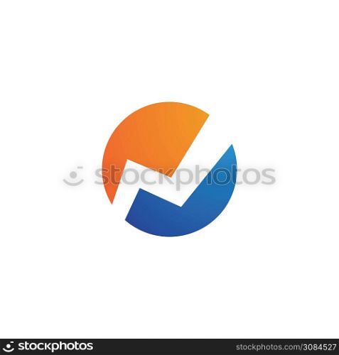 N initial Letter Logo Template vector