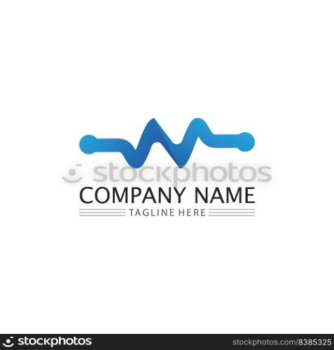 N Letter and font Logo Template vector icon illustration design