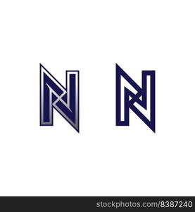 N letter and logo font company logo business and letter initial N design vector and letter for logo