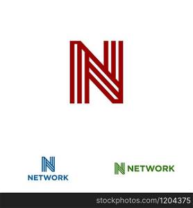 N letter design concept for business or company name initial