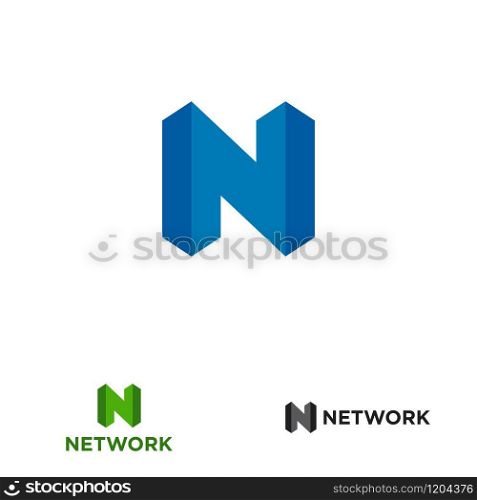 N letter design concept for business or company name initial