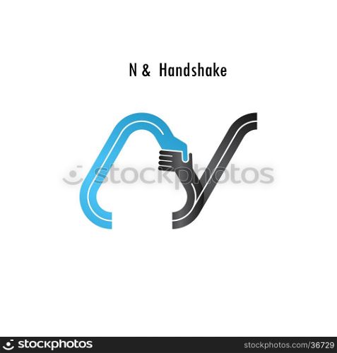 N- letter icon abstract logo design vector template.Business offer,partnership icon.Corporate business and industrial logotype symbol.Vector illustration