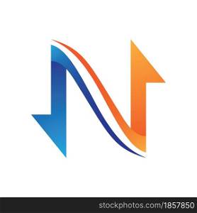 N Letter logo business template vector icon