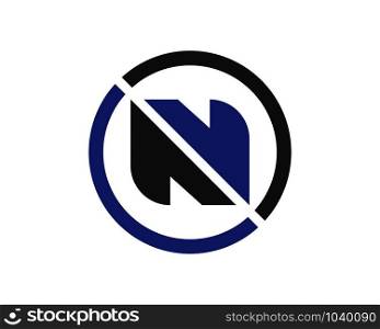 n letter logo icon illustration vector design