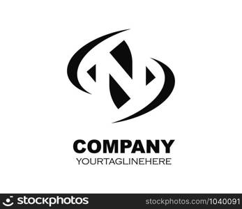 n letter logo icon illustration vector design