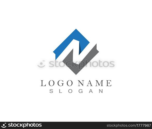 N Letter Logo Template symbols icons