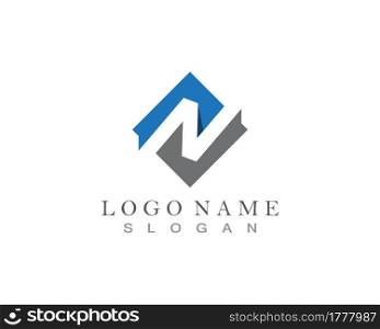 N Letter Logo Template symbols icons