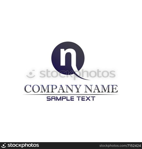 N Letter Logo Template vector and desain