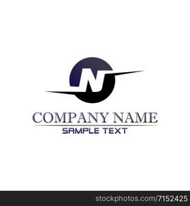 N Letter Logo Template vector and desain