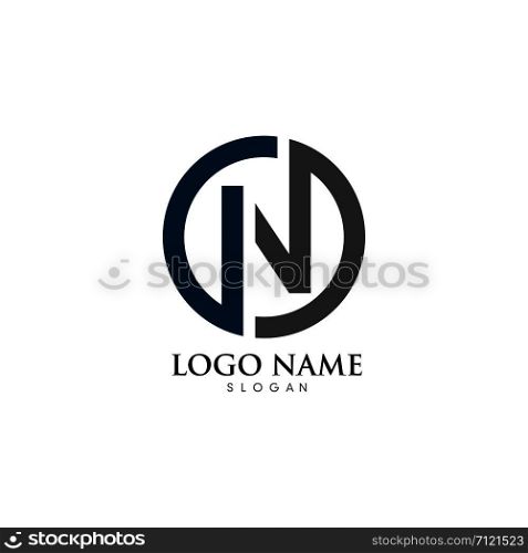 N Letter Logo Template vector icon illustration design