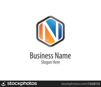 N letter logo vector icon illustration design