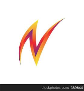 N letter logo vector icon illustration design