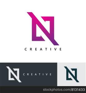 N Logo Design and template. Creative N icon initials based Letters in vector.