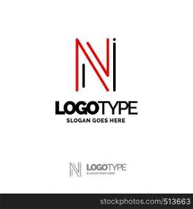 N Logo. Digital Logo template. Black and Red Logo template, Technology Brand Name Design. Creative Symbol Place for Tagline/slogan. Elegant Logo Design Template
