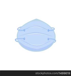 N95 respirator cartoon vector illustration. Personal protective equipment flat color object. Face mask, air filtration accessory. Filtering facepiece respirator isolated on white background. N95 respirator cartoon vector illustration