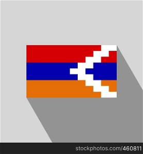 Nagorno Karabakh Republic flag Long Shadow design vector