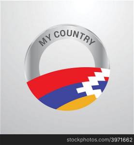 Nagorno Karabakh Republic My Country Flag badge
