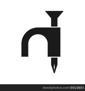Nail clip icon vector illustration symbol template.