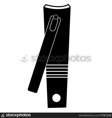 Nail clipper icon on white background. Manicure tweezers sign. Manicure clippers symbol. flat style.