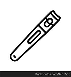 nail clippers hygiene line icon vector. nail clippers hygiene sign. isolated contour symbol black illustration. nail clippers hygiene line icon vector illustration