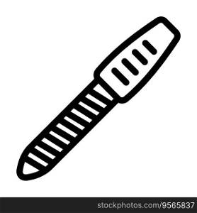 nail file hygiene line icon vector. nail file hygiene sign. isolated contour symbol black illustration. nail file hygiene line icon vector illustration