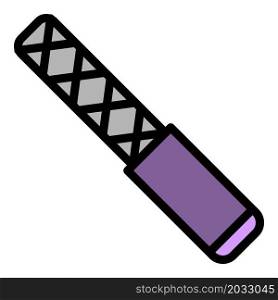 Nail file icon. Outline nail file vector icon color flat isolated. Nail file icon color outline vector