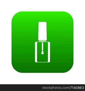 Nail polish bottle icon digital green for any design isolated on white vector illustration. Nail polish bottle icon digital green