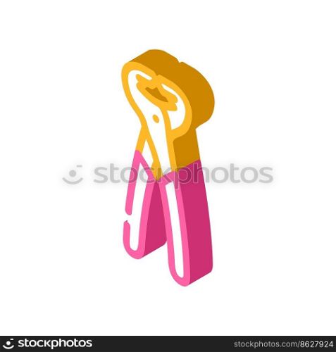nail puller pliers isometric icon vector. nail puller pliers sign. isolated symbol illustration. nail puller pliers isometric icon vector illustration