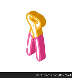 nail puller pliers isometric icon vector. nail puller pliers sign. isolated symbol illustration. nail puller pliers isometric icon vector illustration