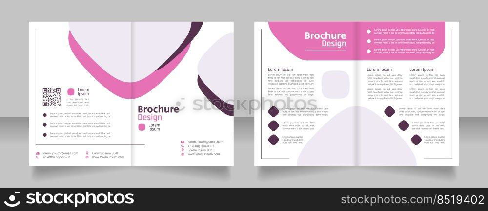 Nail service bifold brochure template design. Half fold booklet mockup set with copy space for text. Editable 2 paper page leaflets. Secular One Regular, Rajdhani-Semibold, Arial fonts used. Nail service bifold brochure template design