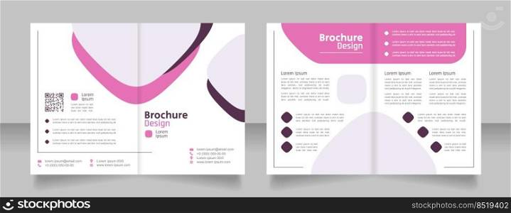Nail service bifold brochure template design. Half fold booklet mockup set with copy space for text. Editable 2 paper page leaflets. Secular One Regular, Rajdhani-Semibold, Arial fonts used. Nail service bifold brochure template design