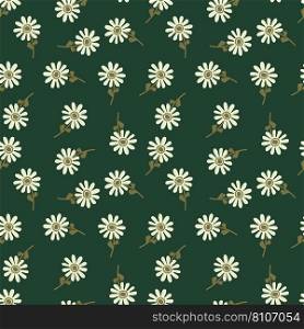 Naive flower seamless pattern. Cute floral endless background. Stylized design for fabric, textile print, wrapping, cover. Vector illustration. Naive flower seamless pattern. Cute floral endless background.