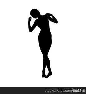 Naked sexy girls silhouette. Very smooth and detailed. Hairstyle in separate group and can be modified or recolor. Vector illustration.