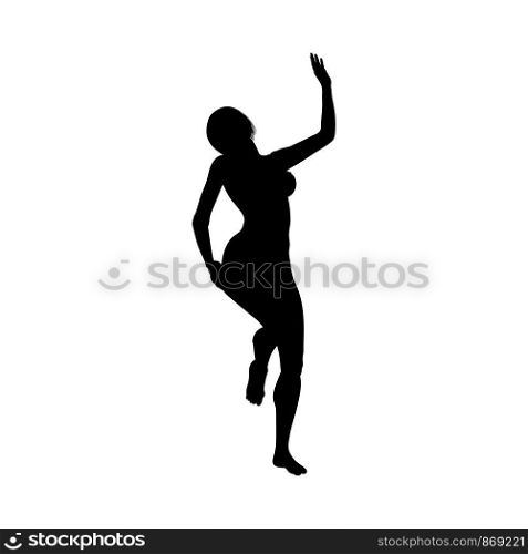 Naked sexy girls silhouette. Very smooth and detailed. Hairstyle in separate group and can be modified or recolor. Vector illustration.
