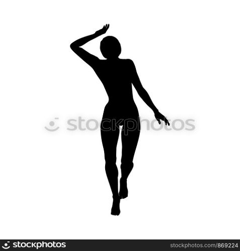 Naked sexy girls silhouette. Very smooth and detailed. Hairstyle in separate group and can be modified or recolor. Vector illustration.