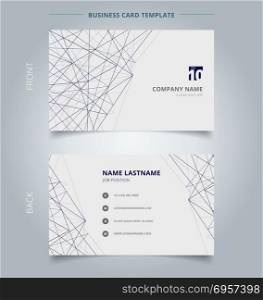 Name card business template lines structure on white background. Abstract concept and commercial design. vector graphic illustration. Name card business template lines structure on white background.
