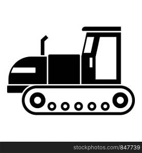 NAME icon. Simple illustration of tracked tractor vector icon for web design isolated on white background. NAME icon, simple style