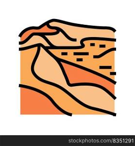 namib desert color icon vector. namib desert sign. isolated symbol illustration. namib desert color icon vector illustration