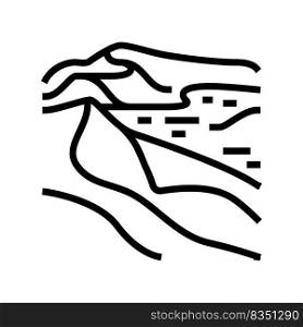 namib desert line icon vector. namib desert sign. isolated contour symbol black illustration. namib desert line icon vector illustration
