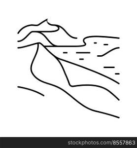 namib desert line icon vector. namib desert sign. isolated contour symbol black illustration. namib desert line icon vector illustration