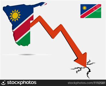 Namibia economic crisis vector illustration Eps 10.. Namibia economic crisis vector illustration Eps 10