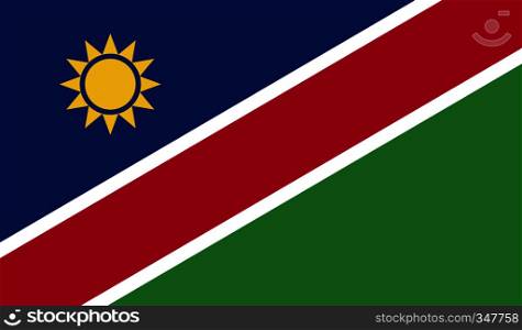 Namibia flag image for any design in simple style. Namibia flag image