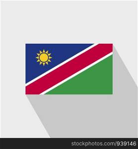 Namibia flag Long Shadow design vector