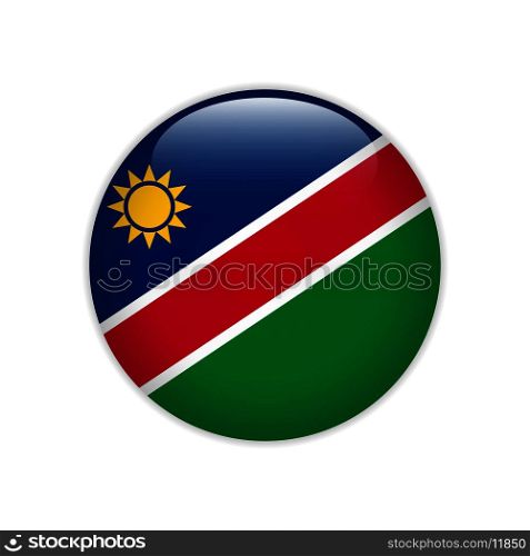 Namibia flag on button