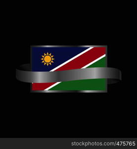 Namibia flag Ribbon banner design