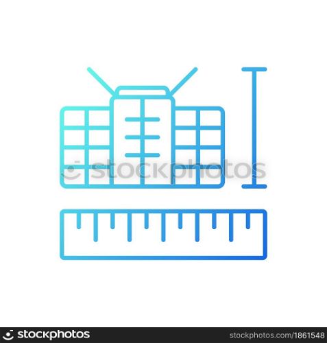 Nano Satellites gradient linear vector icon. Low mass, size science, cube-shaped innovative spacecrafts. Thin line color symbol. Modern style pictogram. Vector isolated outline drawing. Nano Satellites gradient linear vector icon