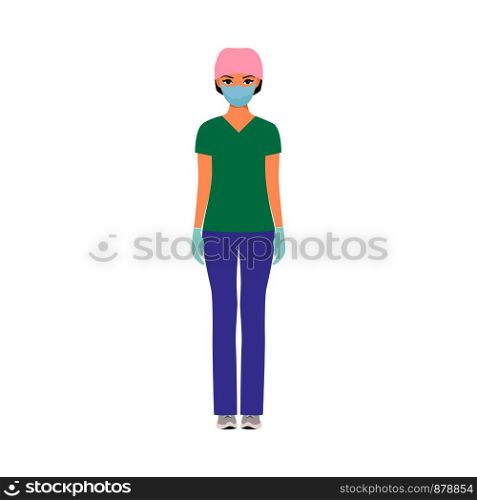 Narcologist medical specialist isolated vector illustration on white background. Narcologist medical specialist