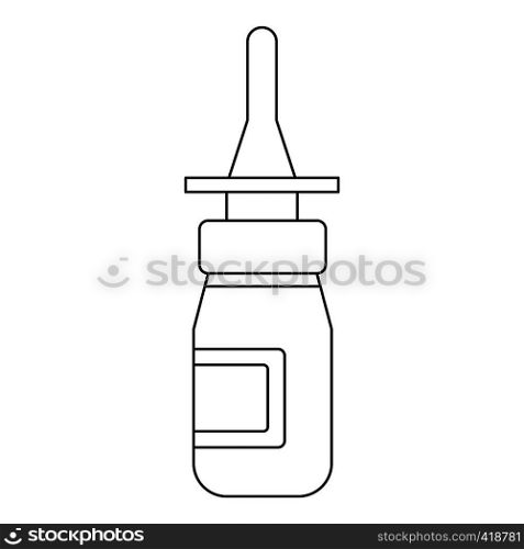 Nasal drops icon. Outline illustration of nasal drops vector icon for web. Nasal drops icon, outline style