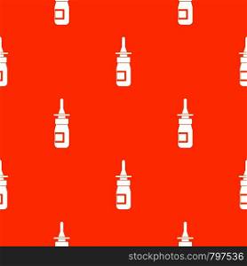 Nasal drops pattern repeat seamless in orange color for any design. Vector geometric illustration. Nasal drops pattern seamless